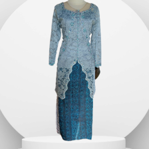 kebaya modern set biru