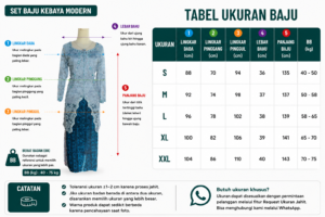 Kebaya Modern Set Biru kebaya modern set biru